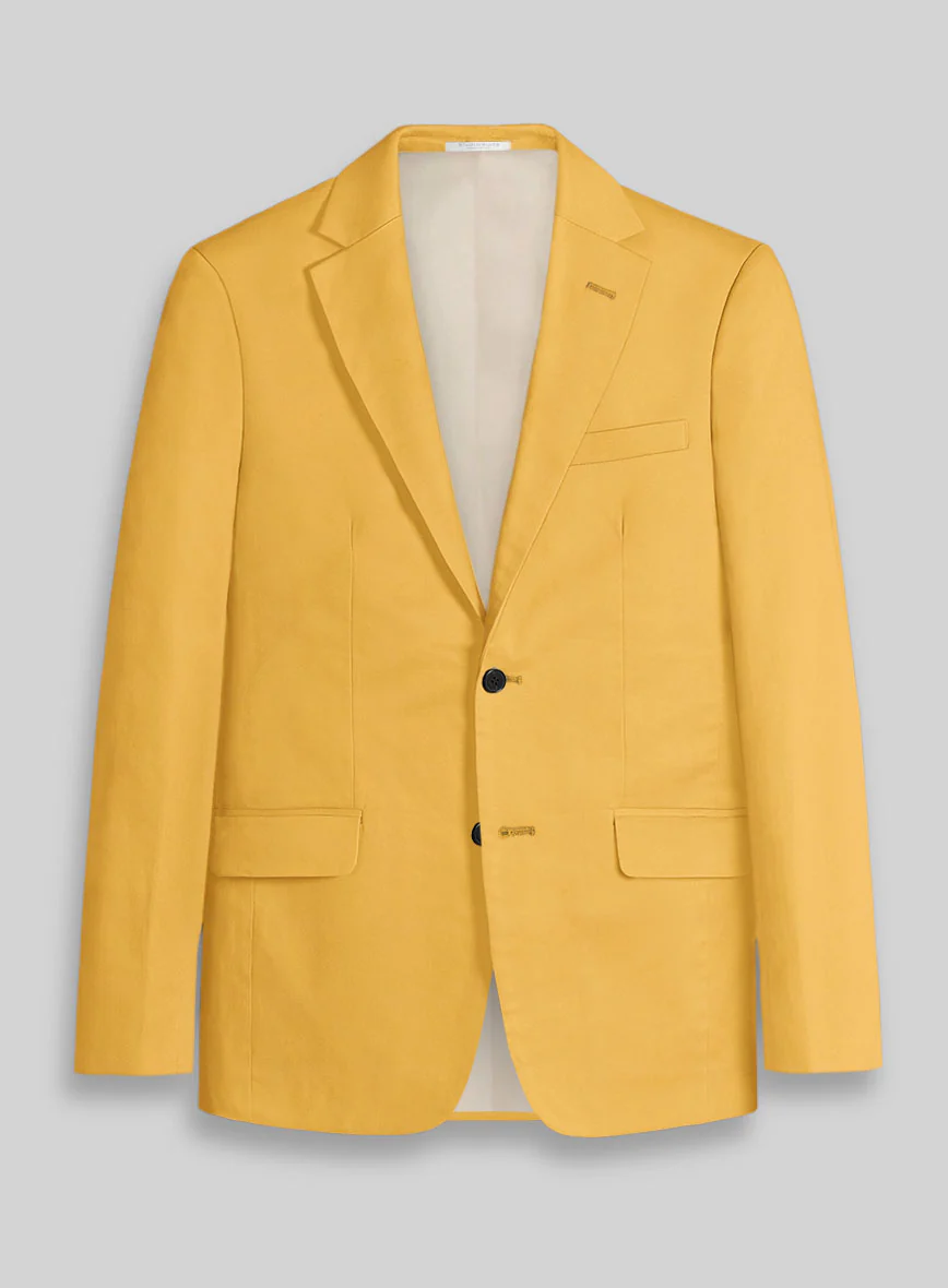 Yellow Napoli Stretch Light Weight Cotton Suit - Image 2