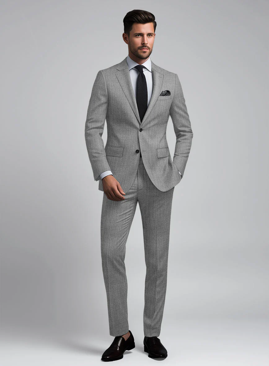 Lanificio Zegna Trofeo Mid Gray Wool Suit