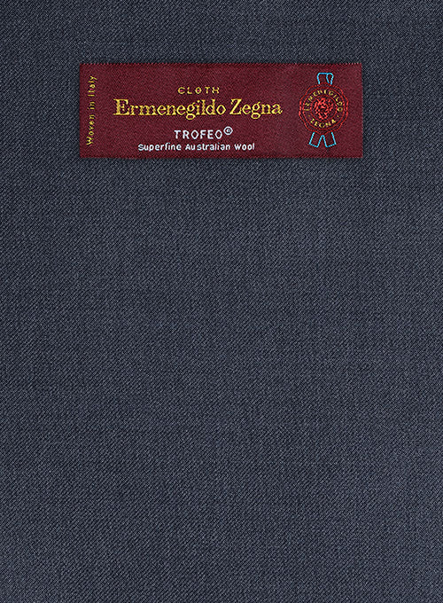 Lanificio Zegna Trofeo Slate Blue Wool Pants - Image 8